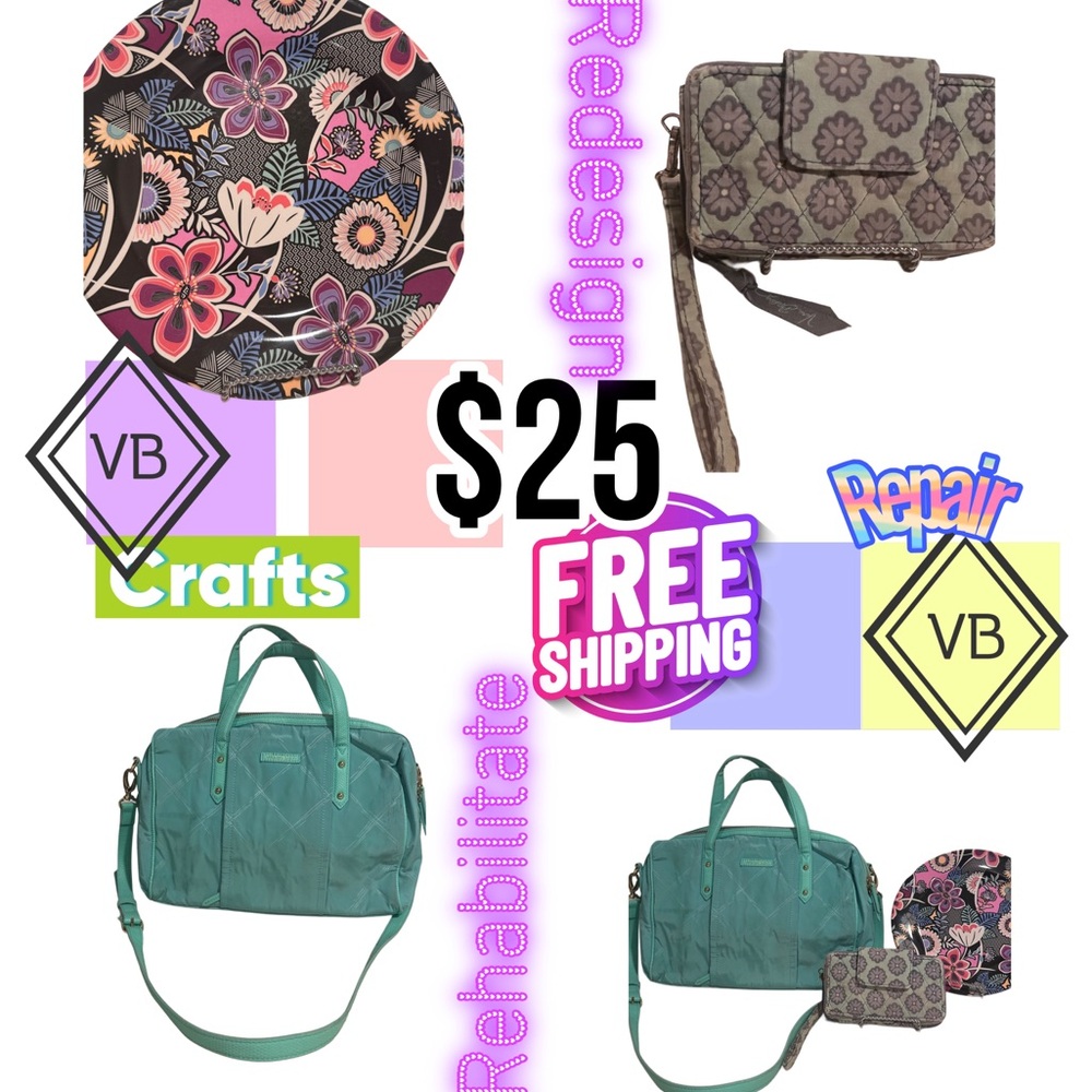 Vera Bradley Bundle Lot (3) Good & Fair Fun Mix for Collectors & Artsy Crafters